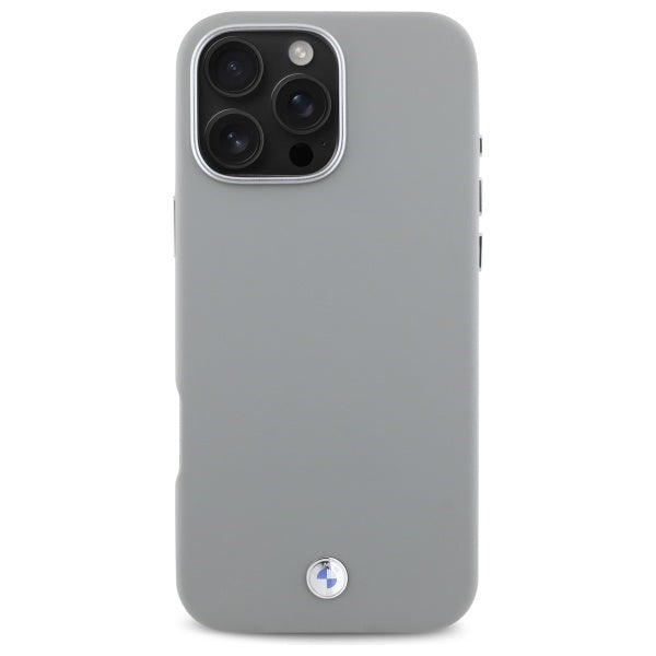 BMW Sign Full Wrapped Metal MagSafe Case for iPhone 16 Pro Max - Gray