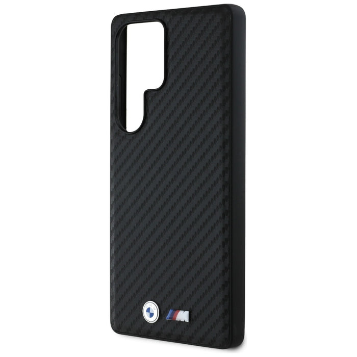 BMW Leather Carbon MagSafe Case for Samsung Galaxy S25 Ultra - Black