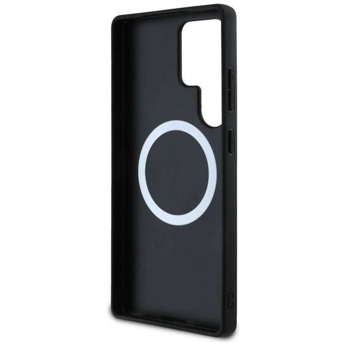 BMW Leather Carbon MagSafe Case for Samsung Galaxy S25 Ultra - Black