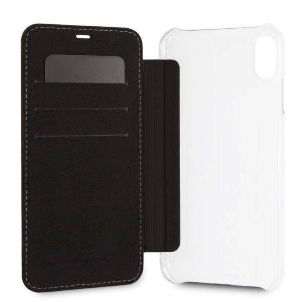 BMW Carbon Tricolor Stripe iPhone XS Max Case - Black