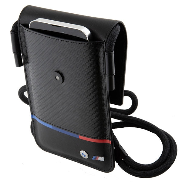 BMW Carbon Tricolor Line Wallet Bag - Black