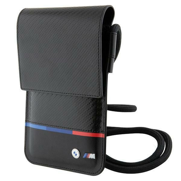 BMW Carbon Tricolor Line Wallet Bag - Black