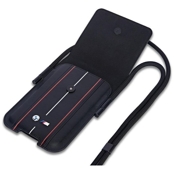BMW Phone Pouch Red Stripes Phone Bag - Black