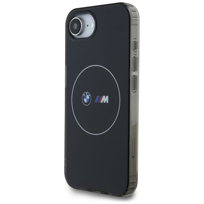 BMW IML Metal White Circle MagSafe iPhone 16e Case - Black