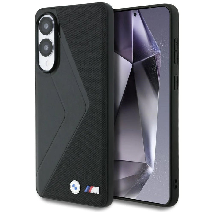 BMW Leather Oversized Stripes MagSafe case for Samsung Galaxy S25 Edge - black