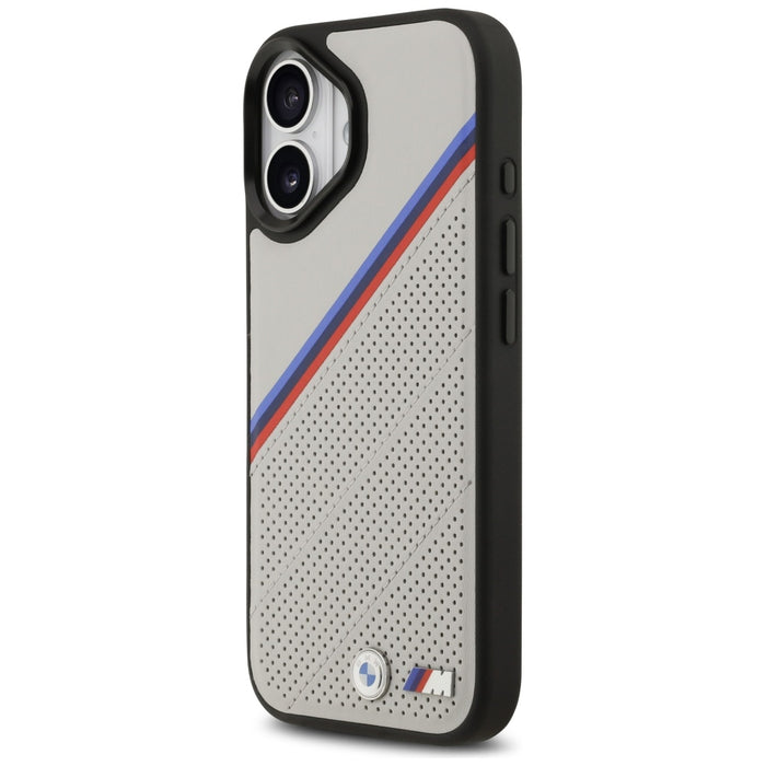 BMW M Tricolor Metal Logo MagSafe Case for iPhone 17 - Gray