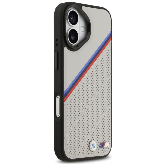 BMW M Tricolor Metal Logo MagSafe Case for iPhone 17 - Gray