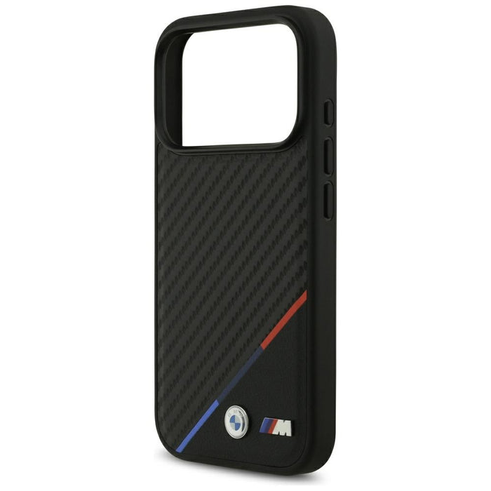 BMW M Carbon Tricolor Line MagSafe Case for iPhone 17 Pro - Black