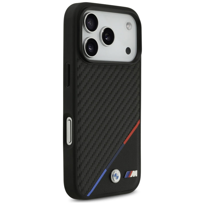 BMW M Carbon Tricolor Line MagSafe Case for iPhone 17 Pro - Black