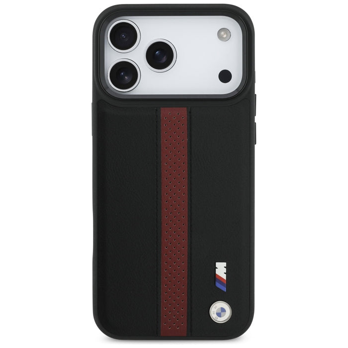 BMW M Perforated Stripe Logo MagSafe Case for iPhone 17 Pro Max - Red