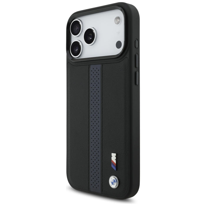 BMW M Perforated Stripe Logo MagSafe Case for iPhone 17 Pro Max - Blue