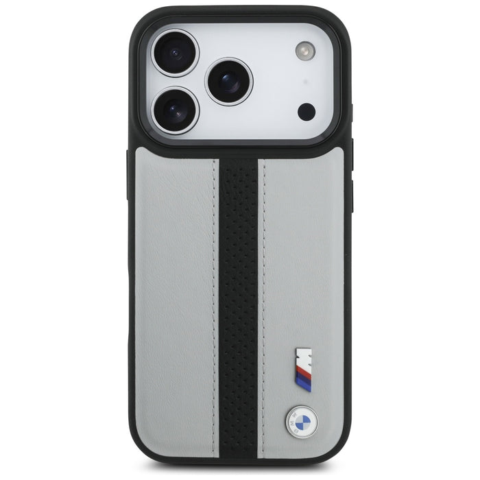 BMW M Perforated Stripe Logo MagSafe Case for iPhone 17 Pro - Gray