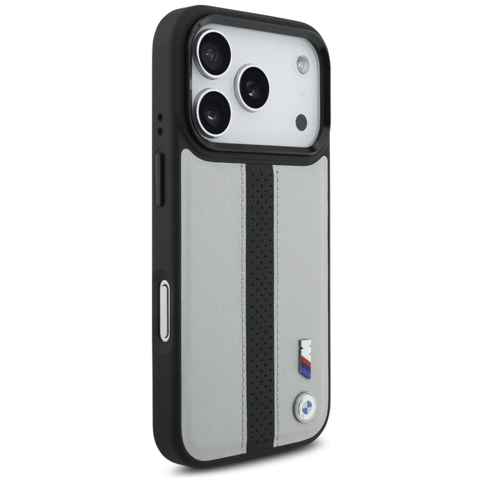 BMW M Perforated Stripe Logo MagSafe Case for iPhone 17 Pro - Gray
