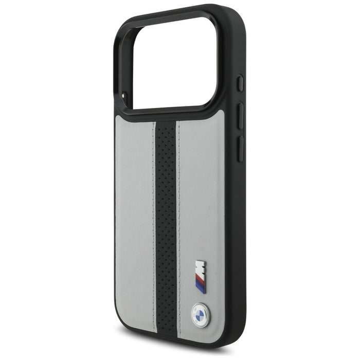 BMW M Perforated Stripe Logo MagSafe Case for iPhone 17 Pro - Gray