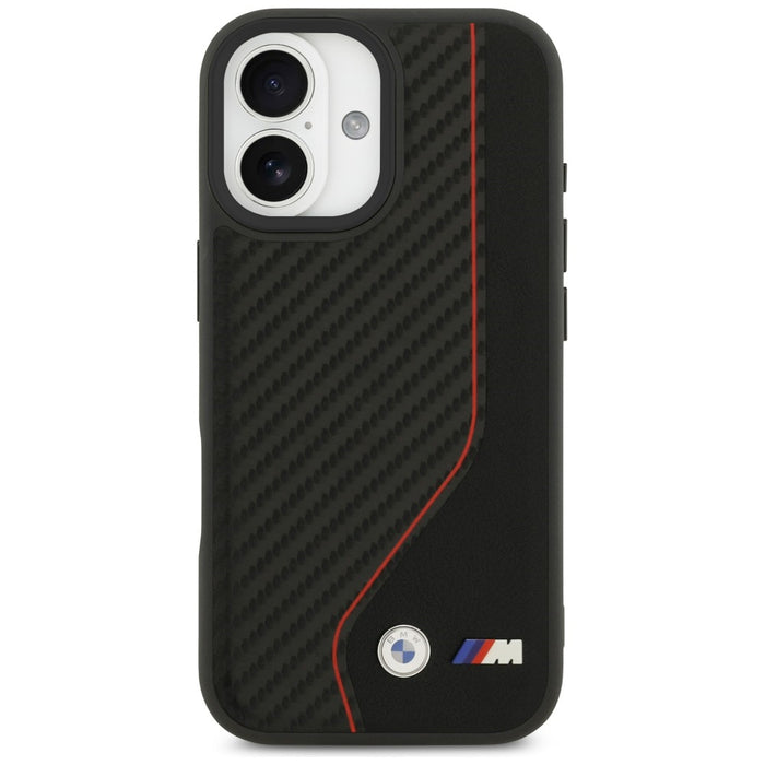 BMW M Carbon Line &amp; Logo MagSafe Case for iPhone 17 - Red