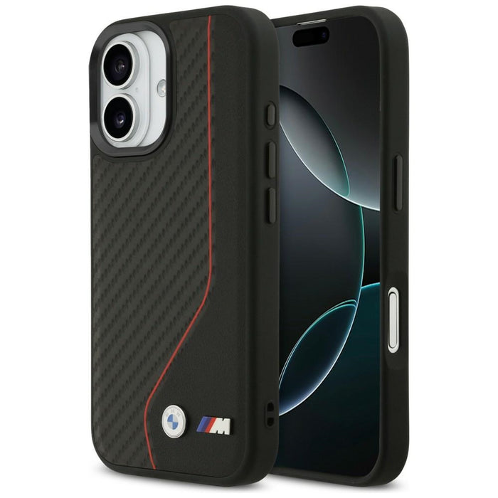BMW M Carbon Line &amp; Logo MagSafe Case for iPhone 17 - Red