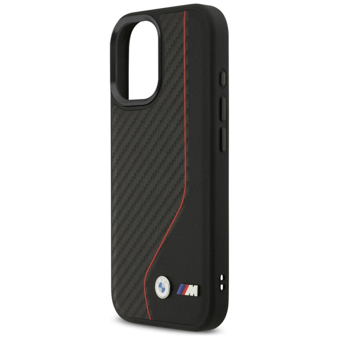 BMW M Carbon Line &amp; Logo MagSafe Case for iPhone 17 - Red
