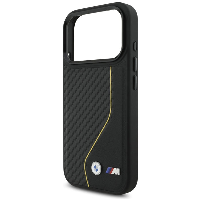 BMW M Carbon Line &amp; Logo MagSafe Case for iPhone 17 Pro - Yellow