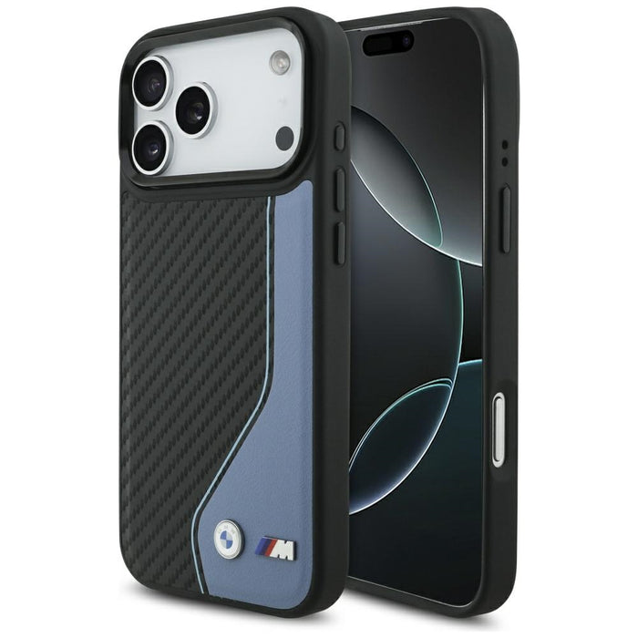 BMW M Carbon Logo MagSafe Case for iPhone 17 Pro Max - Blue