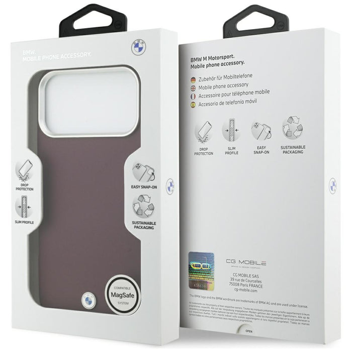 BMW Sign Full Wrapped Metal MagSafe Case for iPhone 17 Pro Max - Red