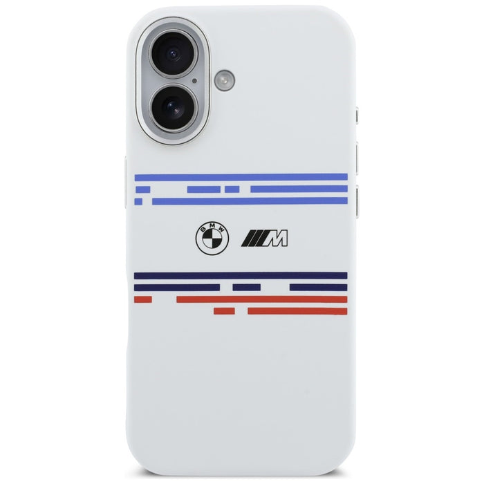 BMW M Silicon Horizontal Line MagSafe Case for iPhone 17 - White