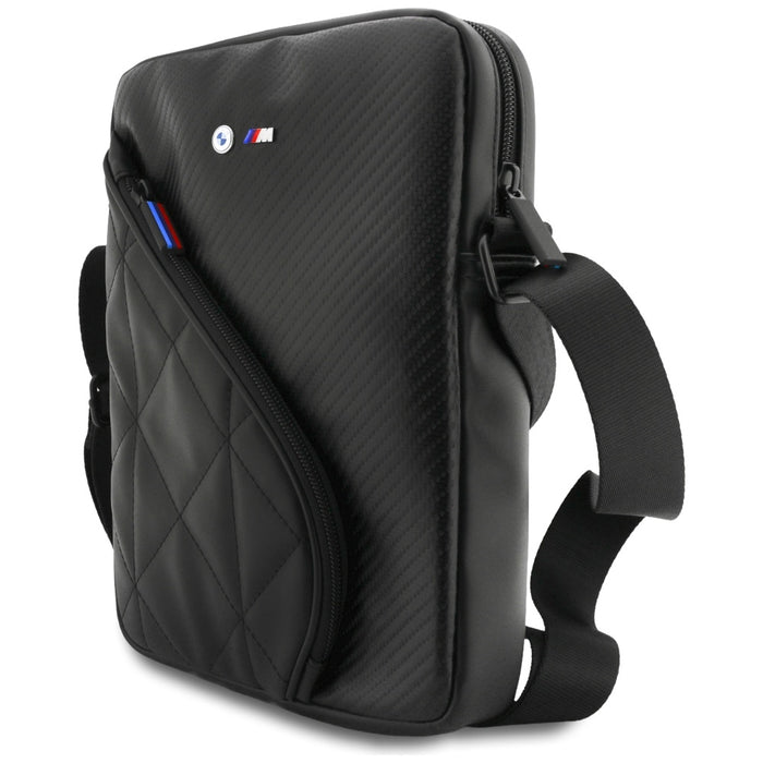 BMW Carbon Pockets &amp; Metal Logo 10" Tablet Bag - Black