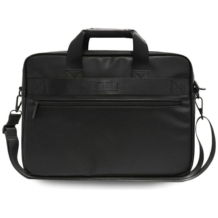 BMW Carbon Pockets &amp; Metal Logo 16" Laptop Bag - Black