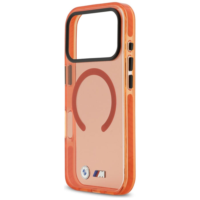 BMW M IML Shockproof Metal Logos MagSafe Case for iPhone 17 Pro - Pro Orange
