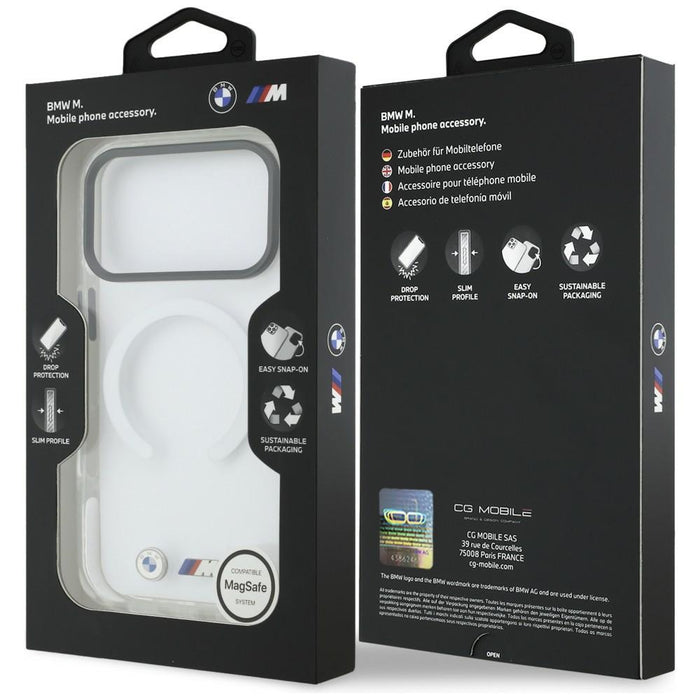 BMW M IML Shockproof Metal Logos MagSafe Case for iPhone 17 Pro - Clear