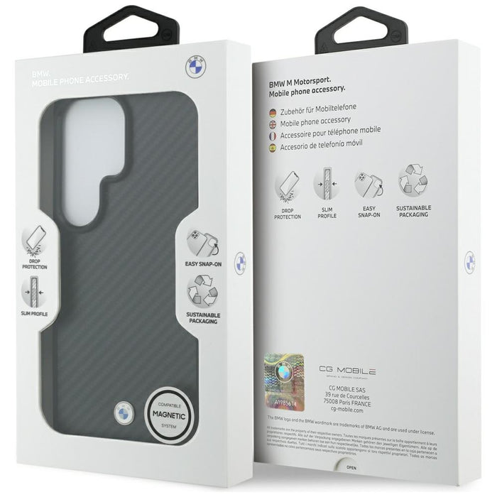 BMW Sign Magnetic Carbon Fiber MagSafe Case for Samsung Galaxy S26 Ultra - Black