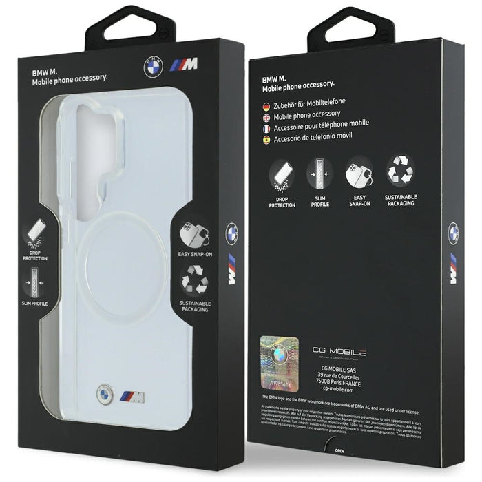 BMW IML Shockproof Metal Logo MagSafe Case for Samsung Galaxy S26 Ultra - Transparent