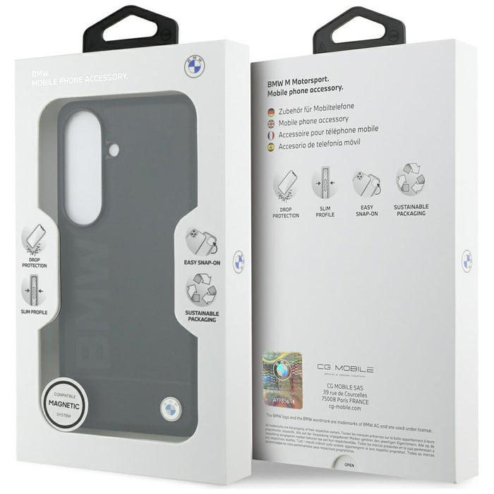 BMW Leather Hot Stamp MagSafe Case for Samsung Galaxy S26 - Black