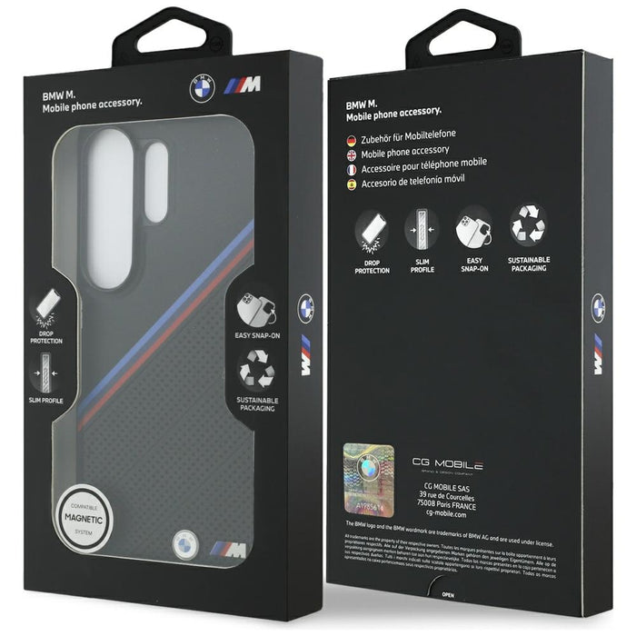 BMW Tricolor Metal Logo MagSafe Case for Samsung Galaxy S26 Ultra - Black