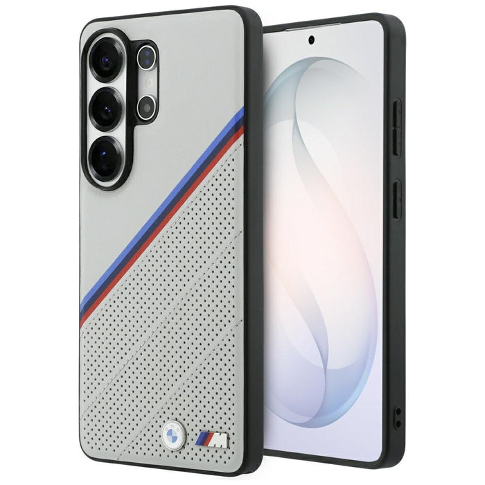 BMW Tricolor Metal Logo MagSafe Case for Samsung Galaxy S26 Ultra - Gray