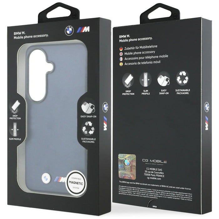 BMW M Metal Logo MagSafe Case for Samsung Galaxy S26 - Navy Blue