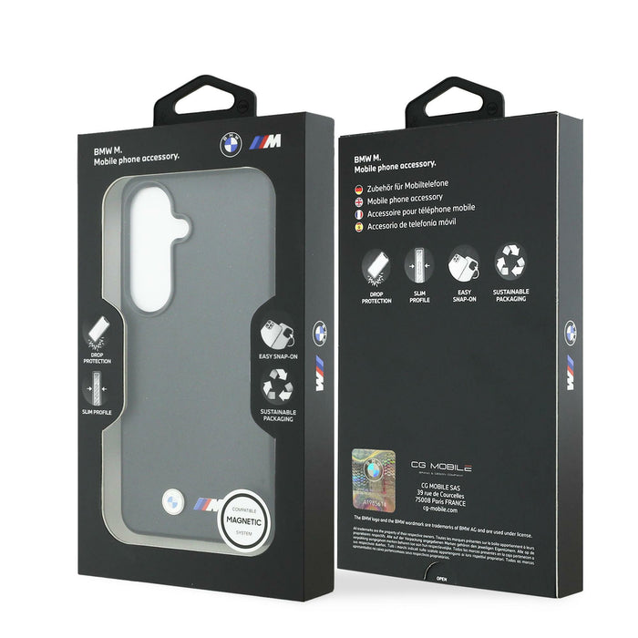 BMW M Metal Logo MagSafe Case for Samsung Galaxy S26+ - Black