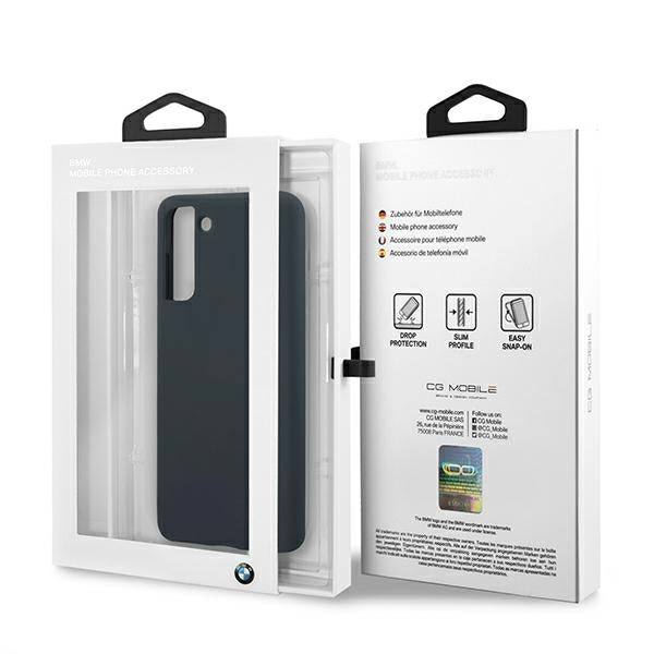 BMW Silicone Signature Case for Samsung Galaxy S21+ - Navy Blue