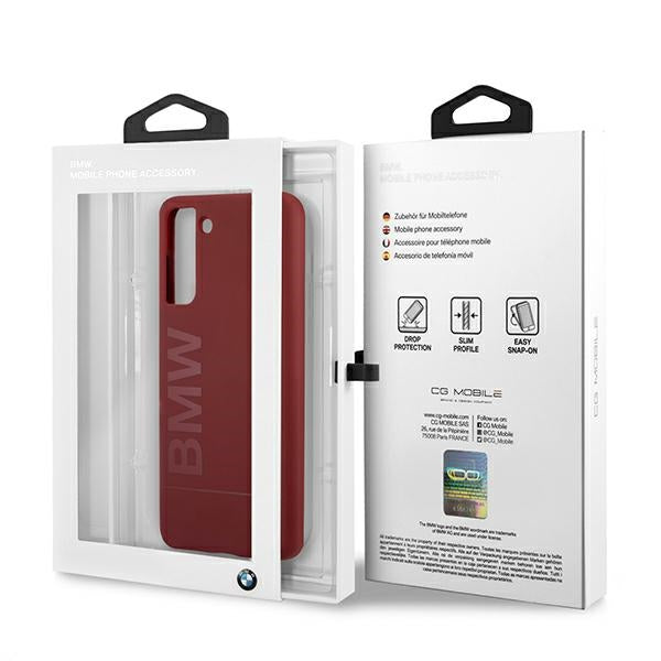 BMW Silicone Signature Logo Case for Samsung Galaxy S21+ - Red