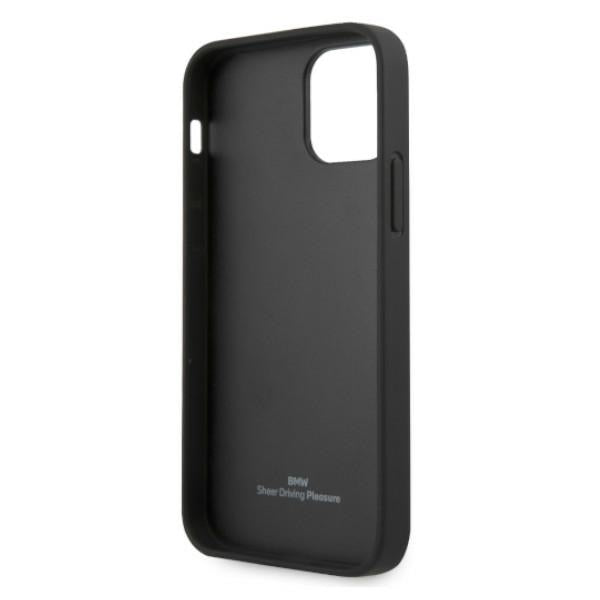 BMW Leather Perforated Sides Case for iPhone 12 Pro Max - Black