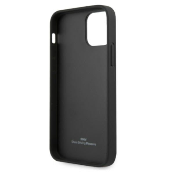 BMW Leather Curve Perforate Case for iPhone 12 Pro Max - Red