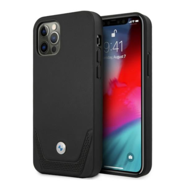 BMW Leather Perforate Case for iPhone 12 Pro Max - Black