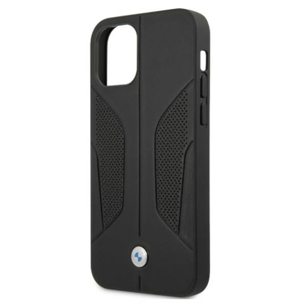 BMW Leather Perforated Sides Case for iPhone 12 / iPhone 12 Pro - Black