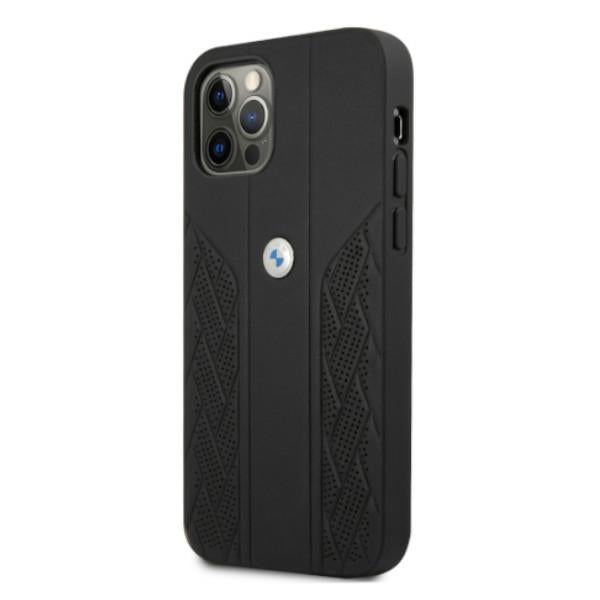 BMW Leather Curve Perforate Case for iPhone 12 / iPhone 12 Pro - Black
