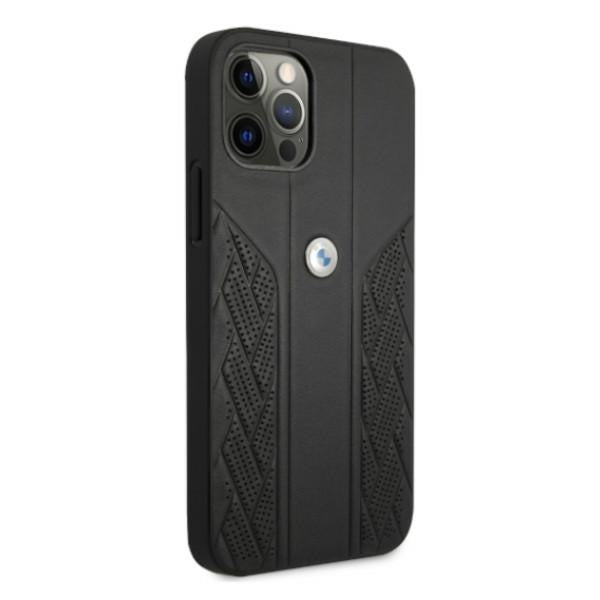 BMW Leather Curve Perforate Case for iPhone 12 / iPhone 12 Pro - Black