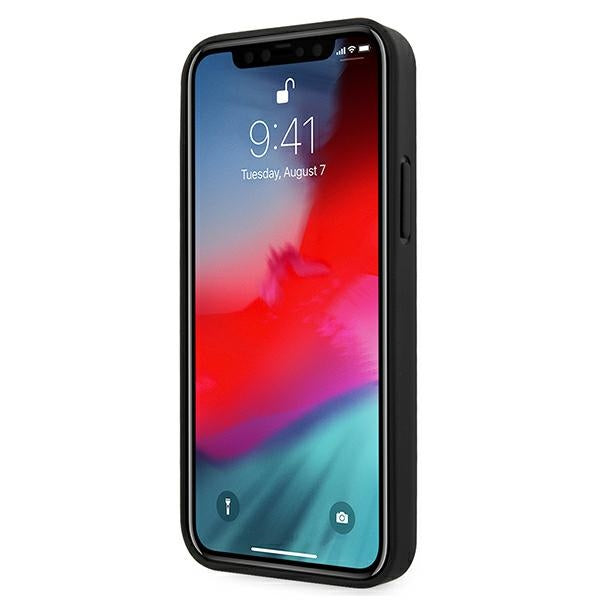 BMW Leather Curve Perforate Case for iPhone 12 mini - Black