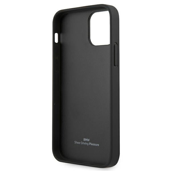 BMW Leather Curve Perforate Case for iPhone 12 mini - Black