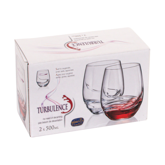 SOFT GLASS 500ML 2PCS TURBULENCE BOHEMIA