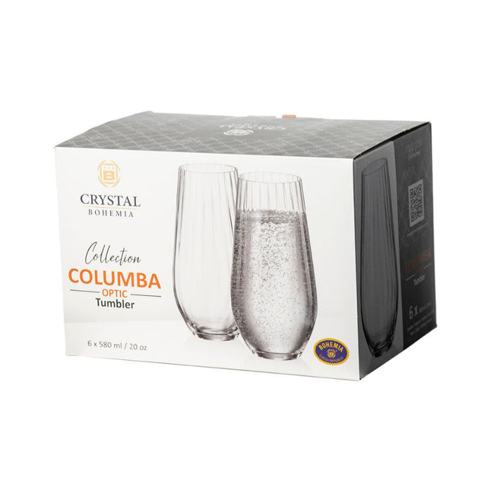 SOFT DRINK GLASS 580 ML 6 PCS BOHEMIA OPTIC