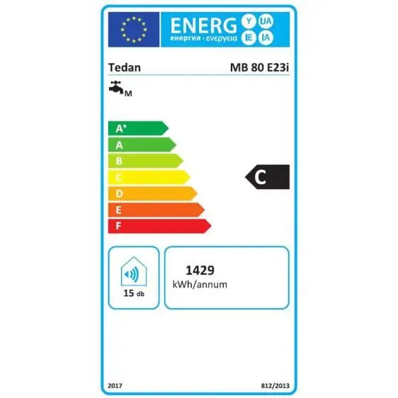 Boiler TEDAN Digital Pro INOX 80 liters vertical stainless 3 kW