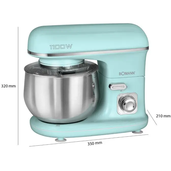 Bomann KM 6030 CB food processor 1100 W 5 L Mint colour - Food processorsAGD-ROK<<<Home Appliance